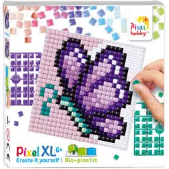 XL Pixel Mosaik - schmetterling viol