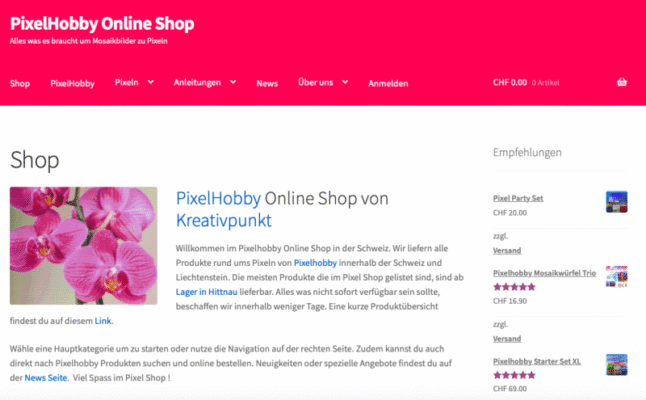 Pixelhobby Web Shop