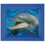 Pixel Hobby Bild im Rahmen Delphin