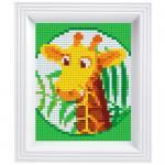 Pixel Hobby Bild im Rahmen Giraffe