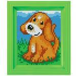 Pixel Hobby Bild im Rahmen Hund