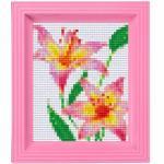 Pixel Hobby Bild im Rahmen Blume