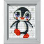 Pixel Hobby Bild im Rahmen Pinguin