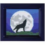 Pixel Hobby Bild im Rahmen Wolf