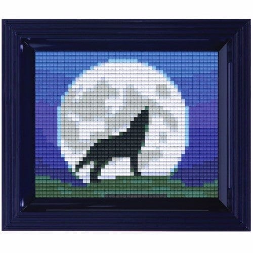 Pixel Hobby Bild im Rahmen Wolf