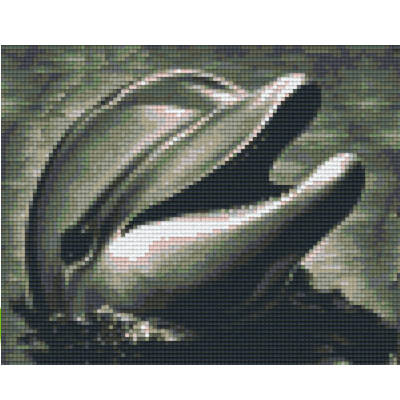 Pixel Vorlage Delphin