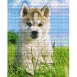 Pixel Vorlage Hund
