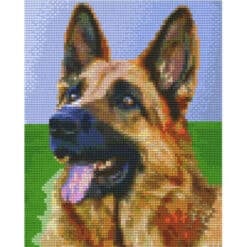 Pixel Vorlage Hund