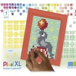 XL Pixel Bild im Rahmen Robbe 12102