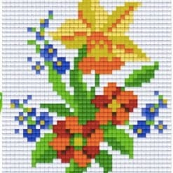 Pixel Vorlage Blume