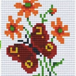 Pixel Vorlage Blume