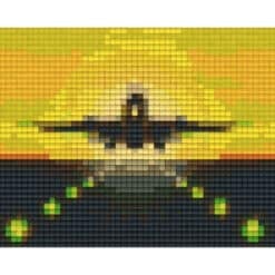 Pixel Vorlage Flugzeug