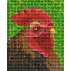 Pixelvorlage Hahn