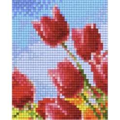 Pixel Vorlage Tulpen