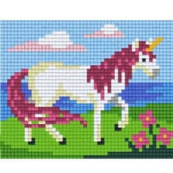 Gratis Vorlage Pixeln Einhorn