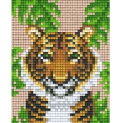 Gratis Pixel Vorlage Tiger
