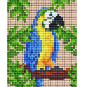 Gratis Pixel Vorlage Papagei