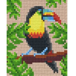 Gratis Pixel Vorlage Tukan