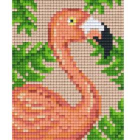 Pixel Vorlage Flamingo