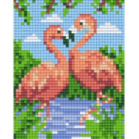 Gratis Pixel Vorlage Flamingo