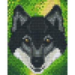 Pixelvorlage Wolf