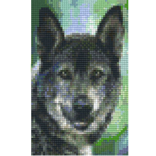 Pixel Gratis Vorlage Wolf