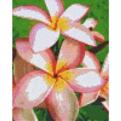 Pixel Vorlage Plumeria