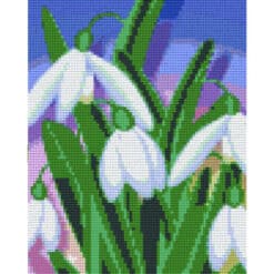 Pixelvorlage Schneeglocken
