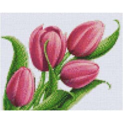 Pixel Vorlage Tulpen