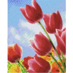 Pixelvorlage Tulpe