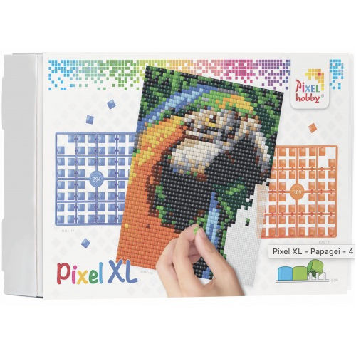 XL Pixel Bild papagei