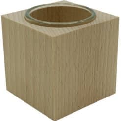 Teelichthalter mit aus Holz