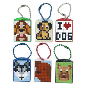 Pixel Schlüsselanhänger Geschenkset Hunde