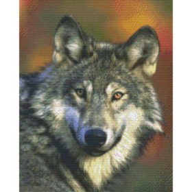 Tier Motive mit 16 Grundplatten - Wolf