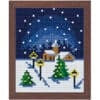 Pixel Bild im Holzrahmen Weihnachten