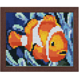 Pixel Bild im Holzrahmen Nemo