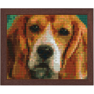 Pixel Bild im Holzrahmen