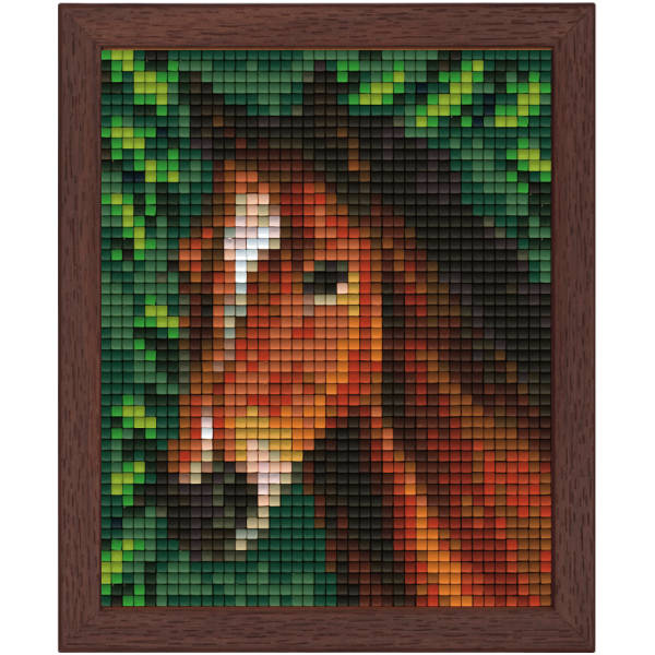 Pixel Bild im Holzrahmen