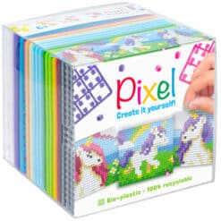Pixel Triowürfel Einhorn
