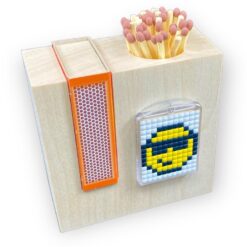 Streichholzhalter mit Pixel