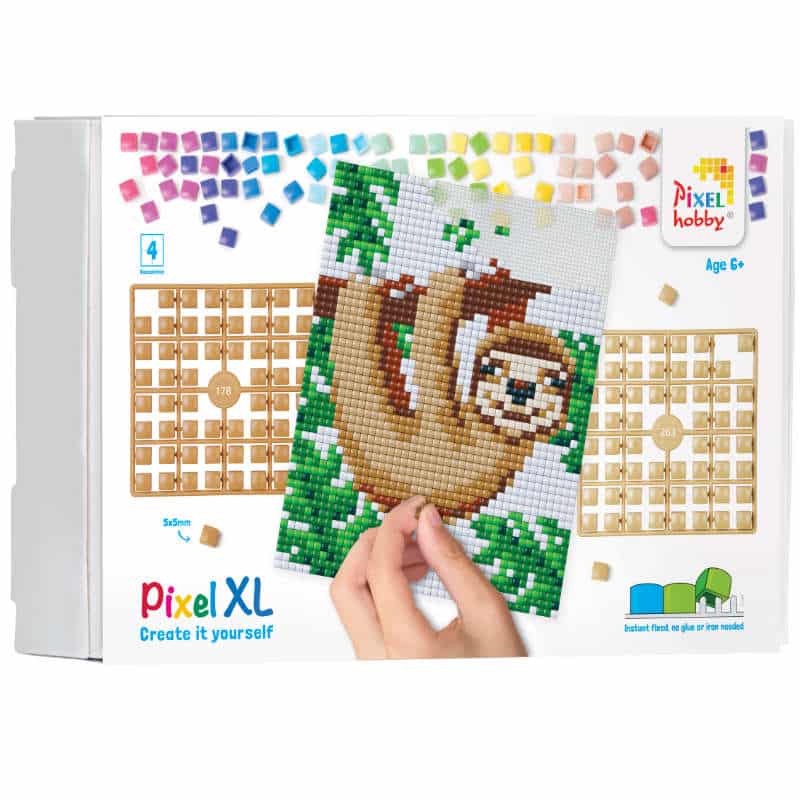 XL Pixelset 4 Platten Faultier