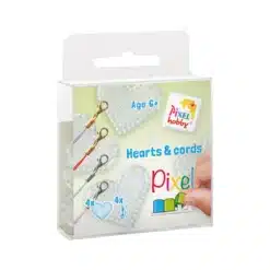 Pixelhobby Set aus 4 Herz-Grundplatten mit Kordel - 22051